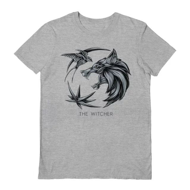 Tričko Zaklínač - Wolf Logo Grey