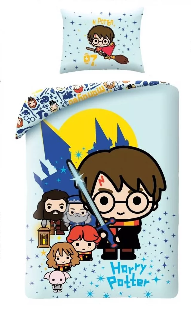 Výhodný set Harry Potter - Dětské povlečení Chibi + deka Chibi