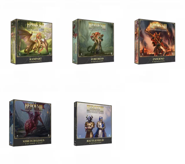 Výhodný set Heroes of Might and Magic - Desková hra Heroes of Might and Magic III CZ (set 5 rozšíření)