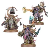 W40k: Death Guard - Malignant Plaguecaster, Noxious Blightbringer & Plague Marine Champion (3 figurky)