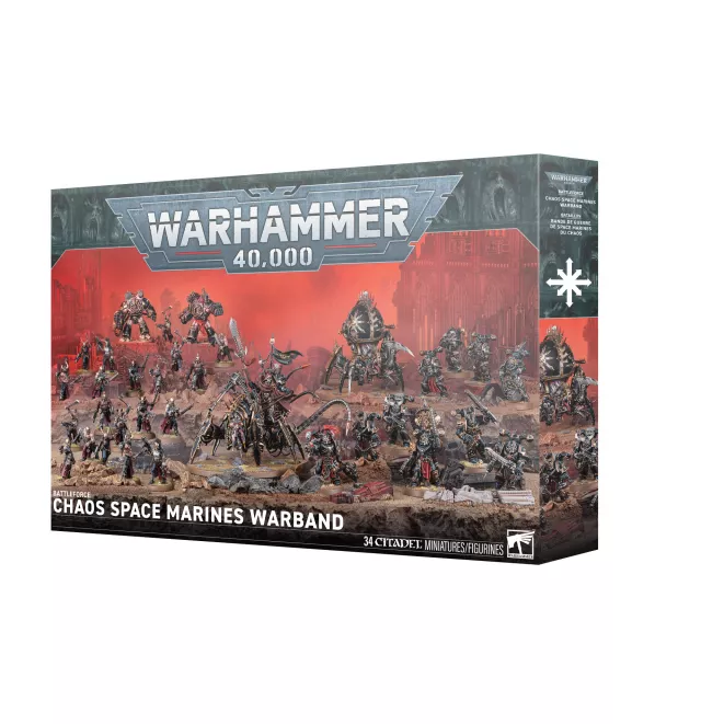 W-AOS: Battleforce: Chaos Space Marines Warband (34 figurek) - Desková hra