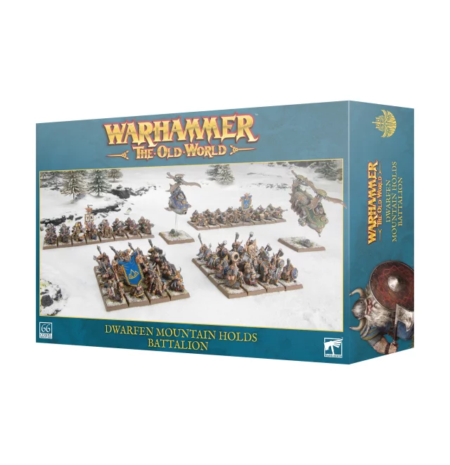 Warhammer The Old World - Dwarfen Mountain Holds - Battalion (66 figurek)