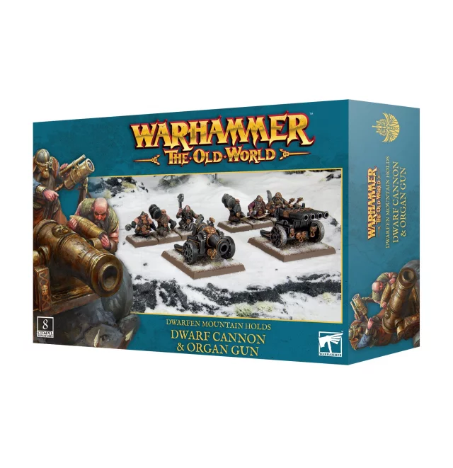 Warhammer The Old World - Dwarfen Mountain Holds - Dwarf Cannon & Organ Gun (8 figurek)