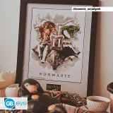 Zarámovaný plakát Harry Potter - Hogwarts Water Colour