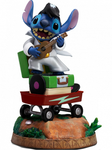 Soška Lilo & Stitch - Stitch (King of Rock) (Iron Studios)