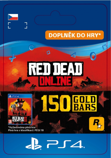 Red Dead Online: 150 Gold Bars (PS4 DIGITAL) (PS4)
