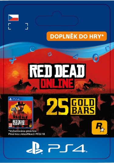 Red Dead Online: 25 Gold Bars (PS4 DIGITAL) (PS4)