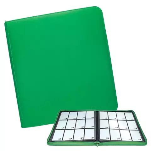 Album na karty Ultra PRO - 12-Pocket Zippered PRO-Binder - Green (480 karet)