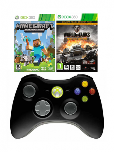 Xbox 360 Starter Pack (Minecraft, World of Tanks, ovladač) (X360)
