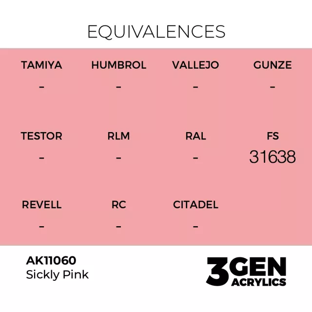 AK 3Gen (Sickly Pink - Acrylic) - základní barva, bledě růžová