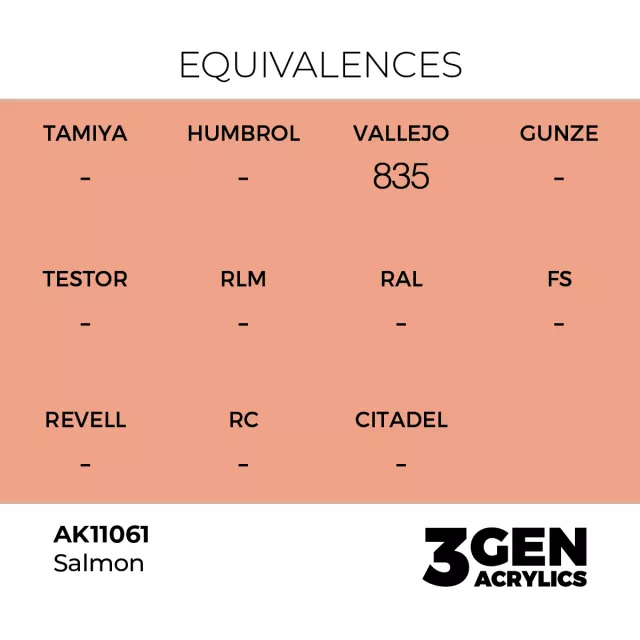 AK 3Gen (Salmon - Acrylic) - základní barva, lososová
