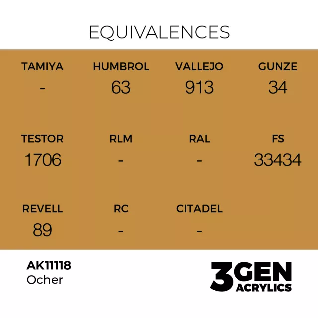AK 3Gen (Ocher - Acrylic) - základní barva, okrová