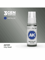 AK 3Gen (Oily Steel - Metallic) - základní barva, olejová ocel
