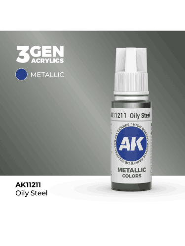 AK 3Gen (Oily Steel - Metallic) - základní barva, olejová ocel