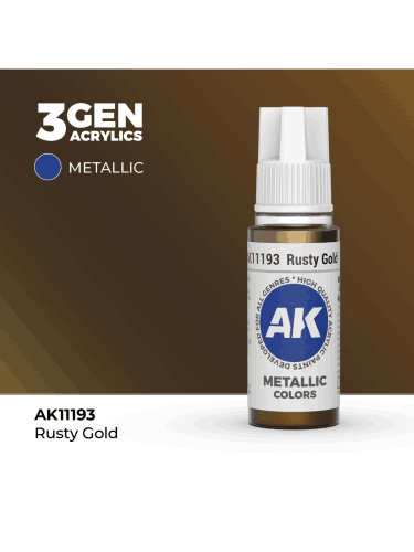 AK 3Gen (Rusty Gold - Metallic) - základní barva, patinované zlato