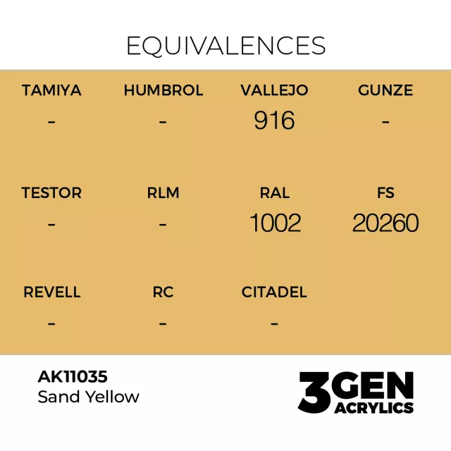 AK 3Gen (Sand Yellow - Acrylic) - základní barva, pískově žlutá