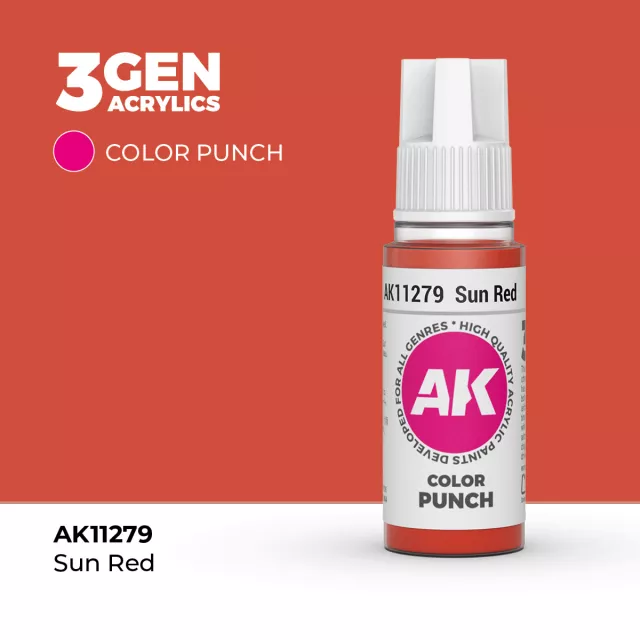 AK 3Gen (Sun Red - Punch) - základní barva, sluneční červená