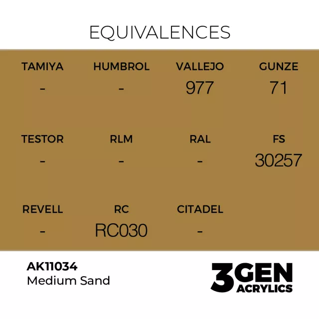 AK 3Gen (Medium Sand - Acrylic) - základní barva, středně písková