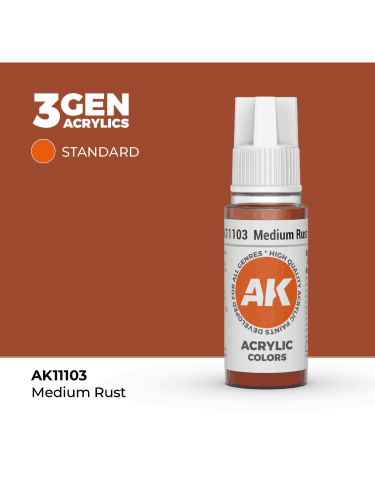 AK 3Gen (Medium Rust - Acrylic) - základní barva, středně rezavá