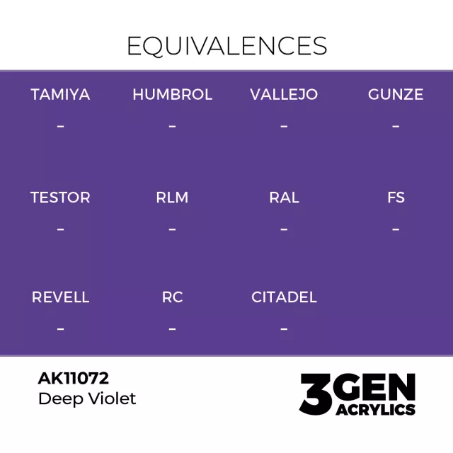 AK 3Gen (Deep Violet - Intense) - základní barva, sytě fialová
