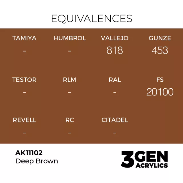 AK 3Gen (Deep Brown - Intense) - základní barva, sytě hnědá
