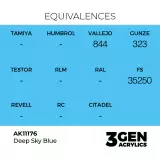AK 3Gen (Deep Sky Blue - Acrylic) - základní barva, sytě nebeská modrá