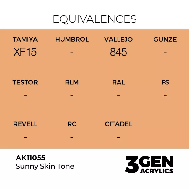 AK 3Gen (Sunny Skin Tone - Acrylic) - základní barva, teplý odstín pleti