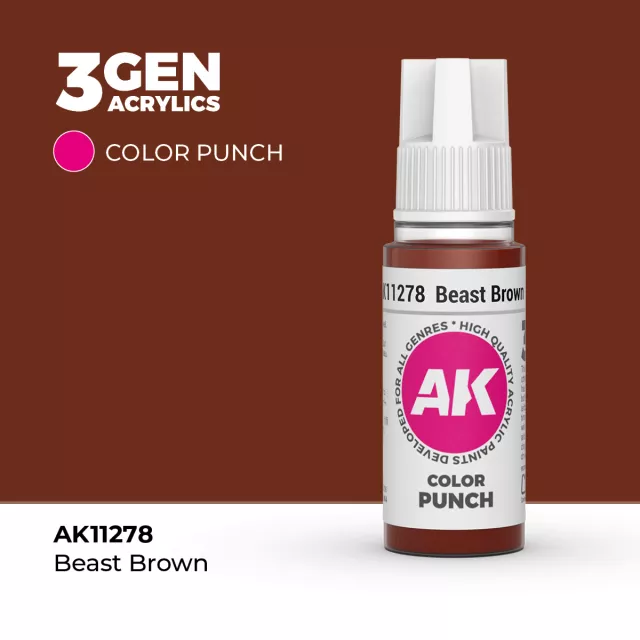 AK 3Gen (Beast Brown - Punch) - základní barva, tmavě hnědá