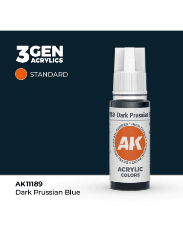 AK 3Gen (Dark Prussian Blue - Acrylic) - základní barva, tmavě pruská modrá