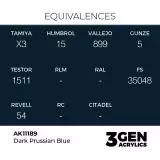 AK 3Gen (Dark Prussian Blue - Acrylic) - základní barva, tmavě pruská modrá