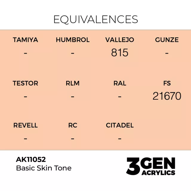 AK 3Gen (Basic Skin Tone - Acrylic) - základní barva, základní odstín pleti