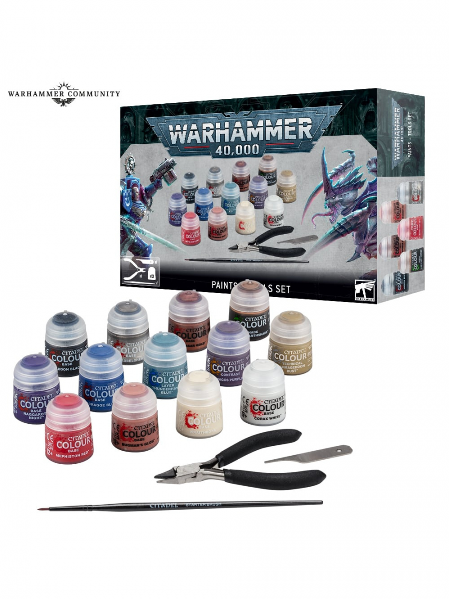 Games-Workshop Warhammer 40,000: Paints + Tools Set (2023)