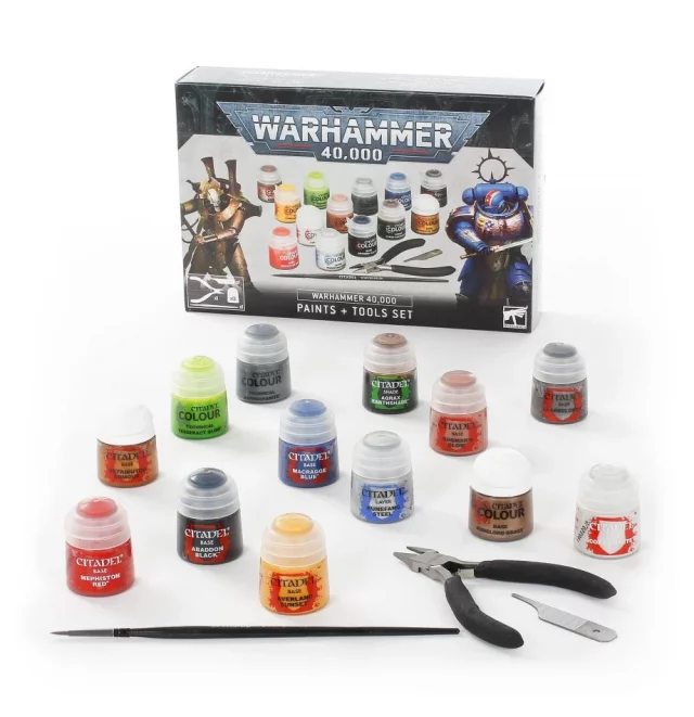 Warhammer 40,000: Paints + Tools Set (poškozený obal)