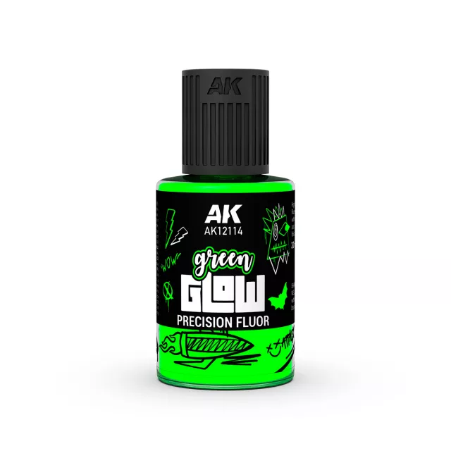 Krycí barva AK - Green Glow Precision Fluor (zelená)