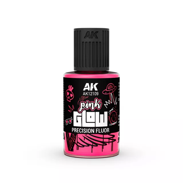 Krycí barva AK - Pink Glow Precision Fluor (růžová) - AK-Interactive