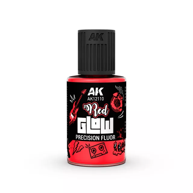 Krycí barva AK - Red Glow Precision Fluor (červená) - AK-Interactive