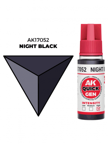 AK Quick Gen (Night Black) - kontrastní barva, noční černá