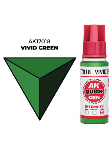 AK Quick Gen (Vivid Green) - kontrastní barva, sytě zelená