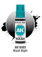 AK Wash (Black Night) - tónová barva, tmavě černá