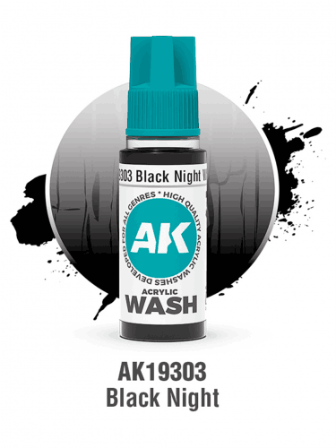 AK Wash (Black Night) - tónová barva, tmavě černá