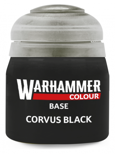 Warhammer Colour Base Paint (Corvus Black) - základní barva, černá