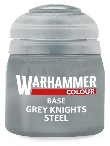Warhammer Colour Base Paint (Grey Knights Steel) - základní barva, šedá