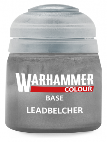 Warhammer Colour Base Paint (Leadbelcher) - základní barva, stříbrná