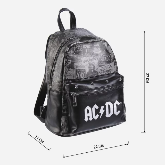 BACKPACK CASUAL FASHION FAUX-LEATHER ACDC