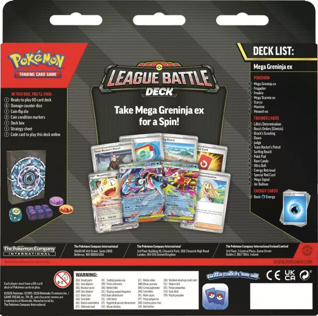 Karetní hra Pokémon TCG: Mega Greninja ex League Battle Deck - Sběratelská karetní hra TCG