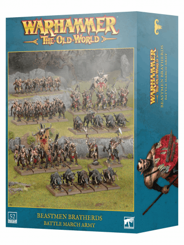 Warhammer The Old World - Beastmen Brayherds - Battle March Army (52 figurek)