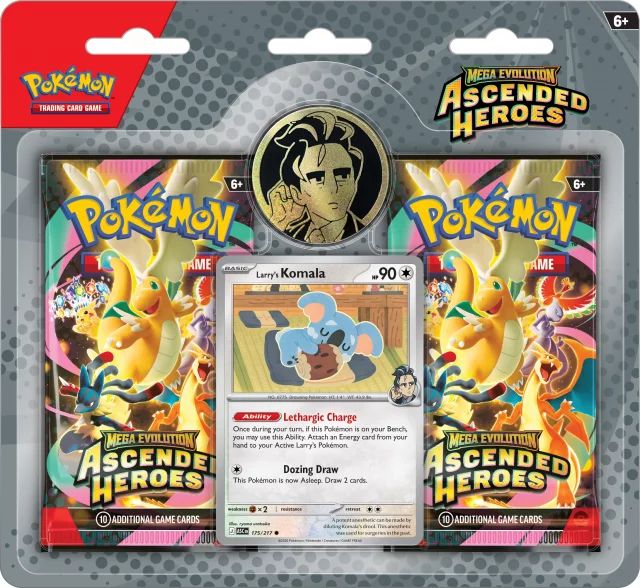 Karetní hra Pokémon TCG: Mega Evolution - Ascended Heroes Larry 2-Pack Blister