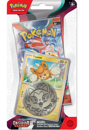 Karetní hra Pokémon TCG: Scarlet & Violet - Obsidian Flames Checklane Blister booster (Pawmi)