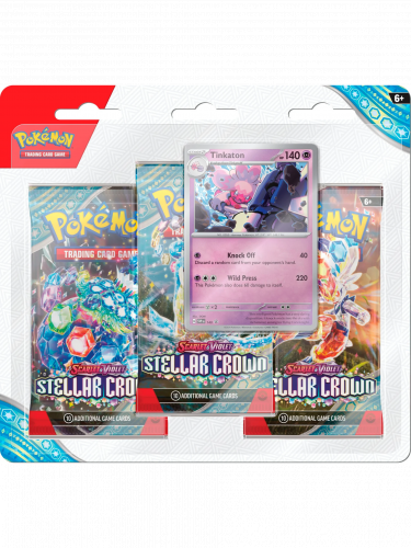 Karetní hra Pokémon TCG: Scarlet & Violet - Stellar Crown 3-Pack Blister booster (Tinkaton)