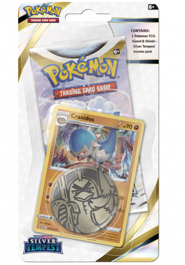 Karetní hra Pokémon TCG: Sword & Shield Silver Tempest - Checklane Blister booster (Cranidos)